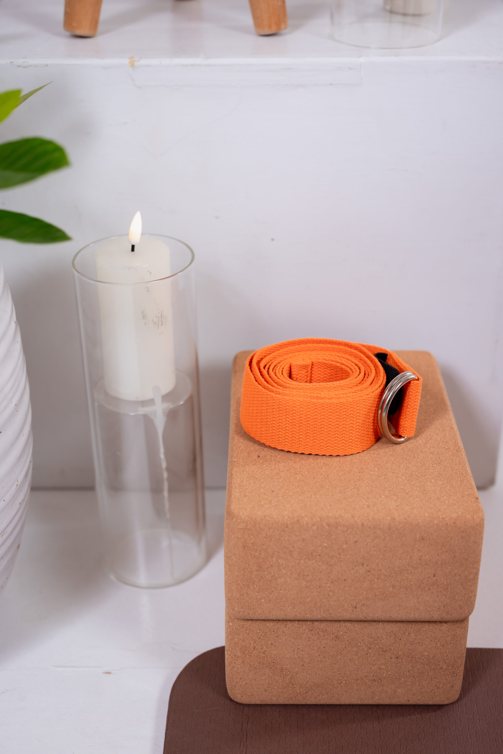 Candle and block for relaxation